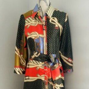 Zara Chain patch work scarf dress
